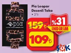 PİA LEOPAR DESENLİ TOKA 2'Lİ